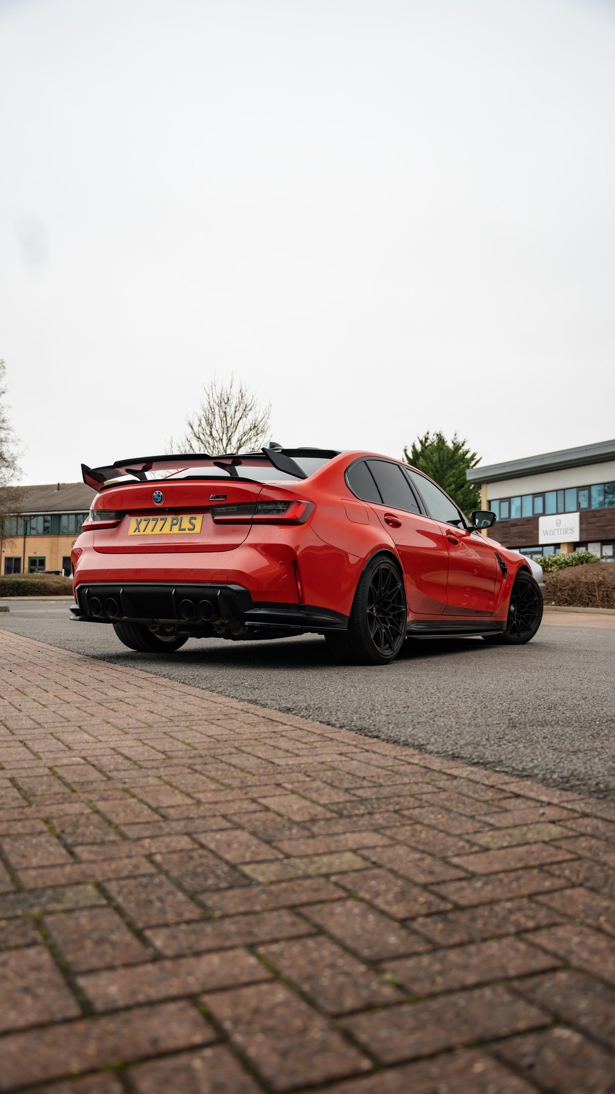 BMW G80 M3 Competition Maxton Design Gloss Black Rear Side Splitters